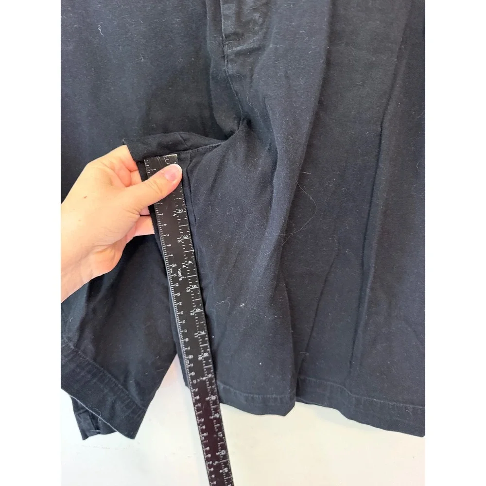 St Johns Bay Womens Black Chino Shorts Size 20W Stretch Cotton Mid Rise Casual